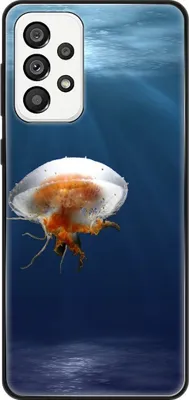 Produktbild von König Design Hülle kompatibel mit Samsung Galaxy A73 5G Kunststoff Soft Handyhülle - Handy Case Qualle