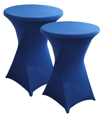 Obrázek produktu pro Stolní ubrusy "Stretch", královsky modrá barva, sada 2 kusů, průměr 60-65 cm
