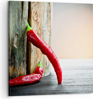 Produktbild von Bild auf Leinwand - Leinwandbild - Chili Gewürz Gemüse - 60x60cm - Wand Bild - Wanddeko - Wandbilder - Leinwanddruck - Bilder - Kunstdruck - Wanddekoration - Leinwand bilder - Wandkunst - AC60x60-2264