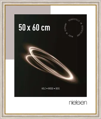 Produktbild von nielsen Holz Bilderrahmen Derby, 50x60 cm, Silber