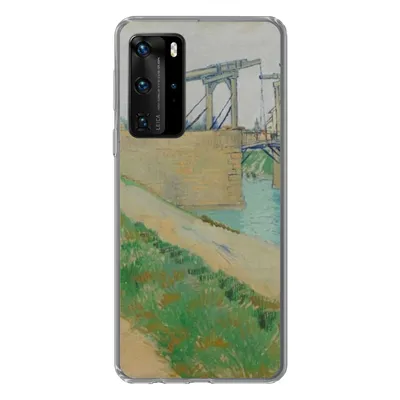 Produktbild von MuchoWow® Handyhülle Schutzhülle Hülle für Huawei P40 Pro Die Brücke von Langlois - Vincent van Gogh Silikon Softcase Handy Hülle - Schutz