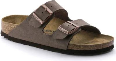 A single Birkenstock sandal is shown from a side-angle on a white background.