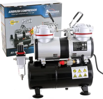 Zdjęcie produktu dla Wysokociśnieniowy dwustrumieniowy kompresor do aerografów 40 l/min TC Technic AS-196