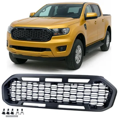 Waben Kühlergrill Grill Performance Schwarz ohne Emblem für Ford Ranger T8 19-22 – Produktansicht