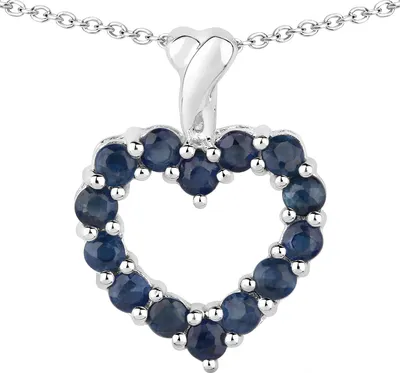 Produktbild von Vira Jewels Anhänger mit Kette 925/- Sterling Silber 46cm weiß Safir blau 147240003