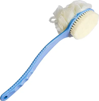 Produktbild von ASKSA Rückenbürste Duschbürste für Rücken Badebürste Körperbürste Massagebürste Mit Langem Stiel Peeling Massage, Blau