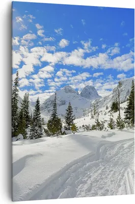 Produktbild von Bild auf Leinwand - Leinwandbild - Einteilig - Tal Wolken Lawine Sport - 70x100cm - Wand Bild - Wanddeko - Wandbilder - Leinwanddruck - Wanddekoration - Leinwand bilder - Wandbild - PA70x100-1436