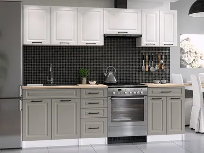 Obrázek produktu pro Kuchyňská linka INGRID 240cm - Bílá + kamenný
