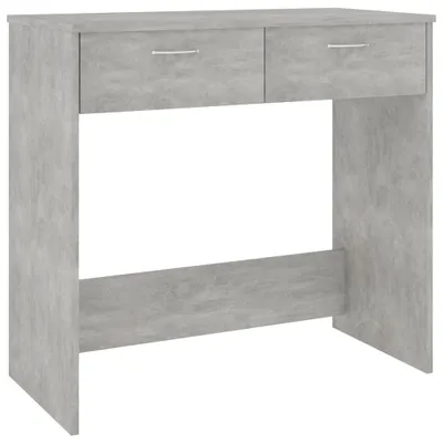 Image de vidaXL Bureau gris béton 80x40x75 cm Bois composite - Bureaux
