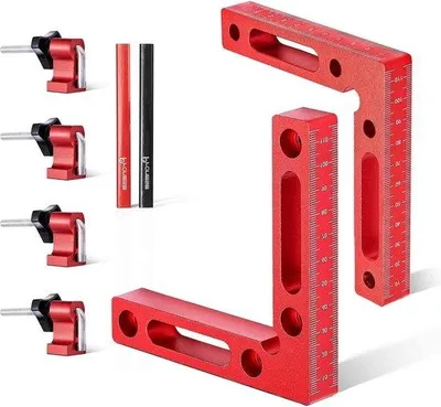 Immagine prodotto di Morsetti angolari da 120 mm in alluminio, set da 4 pezzi per telai in legno