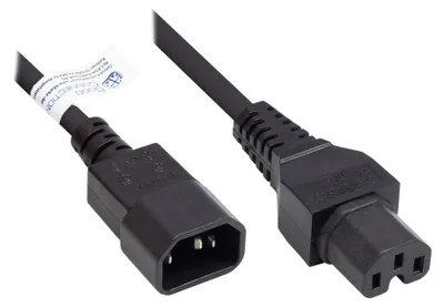 Produktbild von Good Connections Kaltgeräte-Warmgeräte C14 an C15 schw. 1m