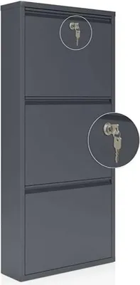 Obrázok produktu pre Skye Decor, Primo 3 - Anthracite, skriňa na topánky, antracitová, 100 % KOV, 50 x 15 x 104 cm