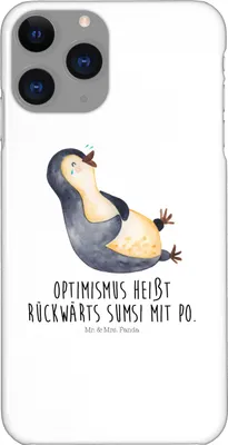 Produktbild von Mr. & Mrs. Panda Iphone 11 Pro Handyhülle Pinguin Lachen - Weiß - Geschenk, Fröhlich, Lol, Premium Kunststoff, Handy Case, Haha, Pinguine, Optimismus