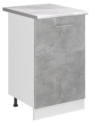 Imagen del producto de Mueble bajo de cocina Vicco R-Line Hormigón/Blanco 50 cm encimera Mármol, Model 70082