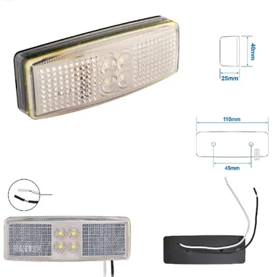 Produktbild von LED ECE E9 Umrissleuchte WEIß 24V 12V Begrenzungsleuchte Positionsleuchte Kabel