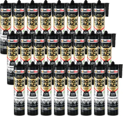 Produktbild von Isolbau Montagekleber High Tack - 24 x 470 g Extrem starker Hybrid MS Polymer Baukleber für Innen- & Außenbereich - 400 kg / 10 cm² - Weiß