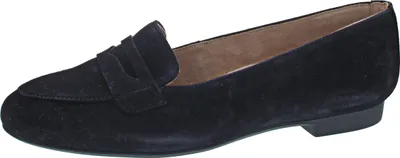 Produktbild von Paul Green 2389-015 Damen Slipper, Leder, Blau, eleganter Slipper - Damenschuhe Slipper / Trotteur, Blau, leder (samtziege), absatzh&oumlhe: 10 mm
