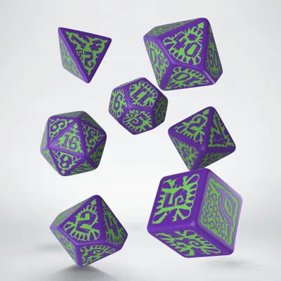 Zdjęcie produktu dla Zestaw kostek Pathfinder: Goblin, fioletowo-zielony