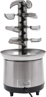 Produktbild von 4-stufiger Schokoladenbrunnen, Elektrischer Schokoladenbrunnenmaschine, 19 x 42,5cm, Silber