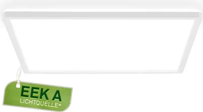 Produktbild von Briloner Tava A LED Deckenlampe, mit EEKA Lichtquelle*, Indirektes Licht, Flach, Weiß, 42 x 42 x 3 cm