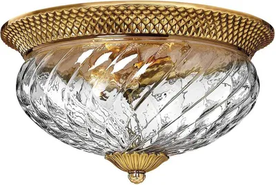 Obrázek produktu pro Stropní svítidlo z masivní mosazi, sklo E27 D: 36,1 cm, kulaté, 3 světla, klasika