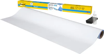 Produktbild von Post-it® Easy Erase Whiteboard-Oberfläche - Weiß, 91.4 cm x 60.9 cm - 1 Rolle/Packung - Aufkleber Löschbar Wiederverwendbares