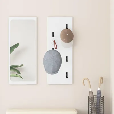 Obrázok produktu pre Maison Exclusive - Nástenný nočný stolík Biely 30 x 1,5 x 80 cm Drevený materiál