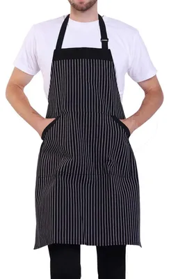 Productafbeelding van Verstelbare schort met zak, extra lange banden, verkrijgbaar in 18 kleuren, geschikt voor keuken, koken, bakken, tuinieren, afmetingen 27B x 32L, meerkleurig