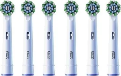 Produktbild von 6x Oral-B Pro Cross Action elektrische Zahnbürstenköpfe weiß 100%
