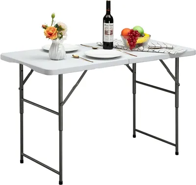 Produktbild von Campingtisch – Klapptisch – Zusammenklappbar – 122 x 60 x 74 cm – Weiß
