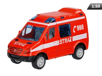 Obrázok produktu pre Model 1:50, Mercedes-Benz Sprinter Mini, hasičský zbor, červený