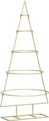 Immagine prodotto di Albero di Natale in metallo con supporto Oro 125 cm