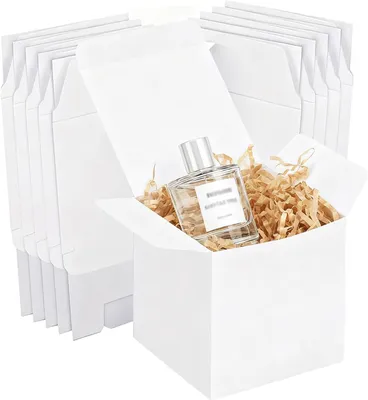 Imagen del producto de Cajas de regalo blancas, 15 unidades, 13 x 13 x 13 cm, reutilizables, para regalos