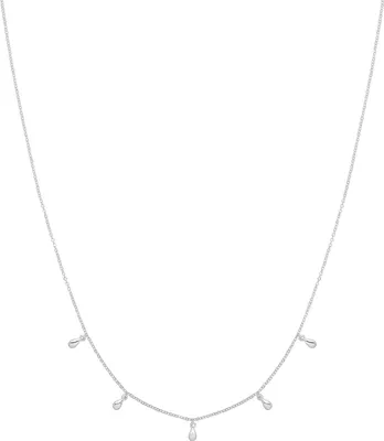 Productafbeelding van Halsketting voor dames, verguld met rhodium, fijn zilver 925 - 46cm * 9mm; TRS31104