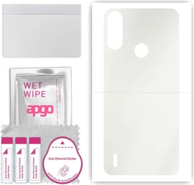 Produktbild von apgo Rückseite Schutzfolie, Matt, kompatibel mit Motorola Moto E7i Power, Hinten Hydrogel-Displayschutzfolie mit Positionierhilfe, kratzfest, einfache Montage