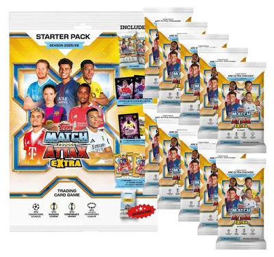 Produktbild von Topps - Match Attax Champions League 2025/26 EXTRA Trading Cards - 1 Starter + 10 Booster
