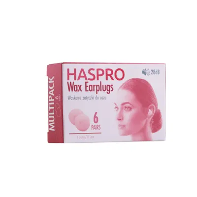 Image de Haspro bouchons d'oreilles en cire (6 paires)