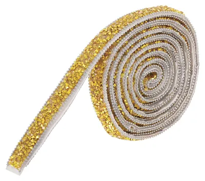 Selbstklebendes Strassband 3 m x 1,5 cm, Gold