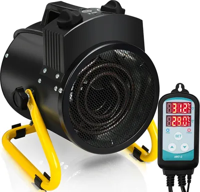 Obrázok produktu pre TolleTour Ohrievač skleníkov Záhradné a skleníkové príslušenstvo Elektrický ohrievač 2000W Ohrievač záhradného domčeka s regulátorom teploty