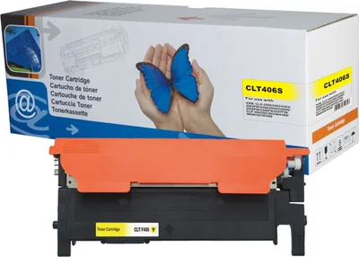 Produktbild von Ersatztoner für Samsung CLT-Y406S (Yellow), kompatibel mit Samsung Xpress C410W/C460W/C460FW, CLX-3300/CLX-3305, CLP-365/CLP-360