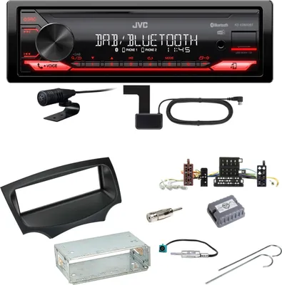 Produktbild von JVC KD-X282DBT Bluetooth Digitalradio USB Einbauset für Ford KA RU8