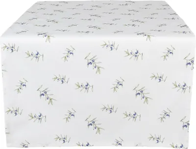Produktbild von Tischläufer Baumwolle 50x140 cm Beige Grün Clayre & Eef OLF64