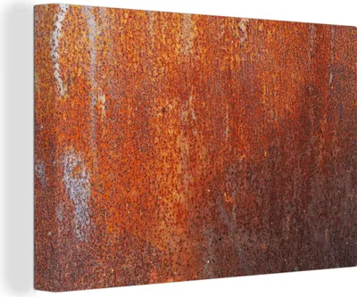 Zdjęcie produktu dla OneMillionCanvasses® - Obrazy na płótnie - 140x90 cm, Vintage - Rdza - Metal, Dekoracja ścienna - Zdjęcie na płótnie - Obraz na drewnianej ramie