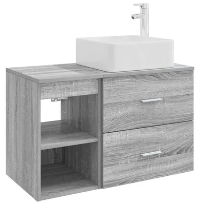 Zdjęcie produktu dla Zestaw mebli łazienkowych 2 pcs Szary Sonoma