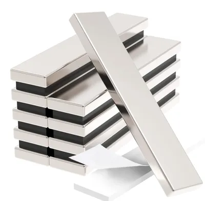 Neodym-Magnete, selbstklebend, 50x10x3 mm, 10 Stück, stark, rechteckig