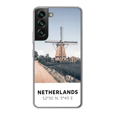 Produktbild von MuchoWow® Handyhülle Schutzhülle Hülle für Samsung Galaxy S22 Niederlande - Mühle - Wiese Silikon Softcase Handy Hülle - Mobiltelefonhülle