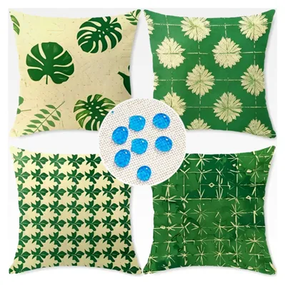 Produktbild von Outdoor Kissen 4er Set Kissenbezug 45x45 für Deko im Wohnzimmer, Garten, Balkon