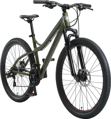 Produktbild von BIKESTAR Hardtail Aluminium Mountainbike 27.5 Zoll, 21 Gang Shimano Schaltung mit Scheibenbremse | 17 Zoll Rahmen MTB Erwachsenen- und Jugendfahrrad | Oliv & Grün