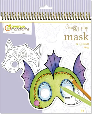 Produktbild von Avenue Mandarine 5x Graffy Pop Mask, Fantastische Tierwesen - Violett GY138C