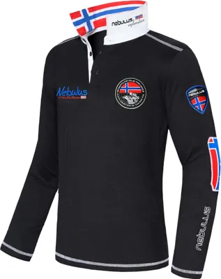 Produktbild von Nebulus Poloshirt langarm BENTY Herren, Polo kurzarm, Shirt, Q767 - Herren, schwarz, XL